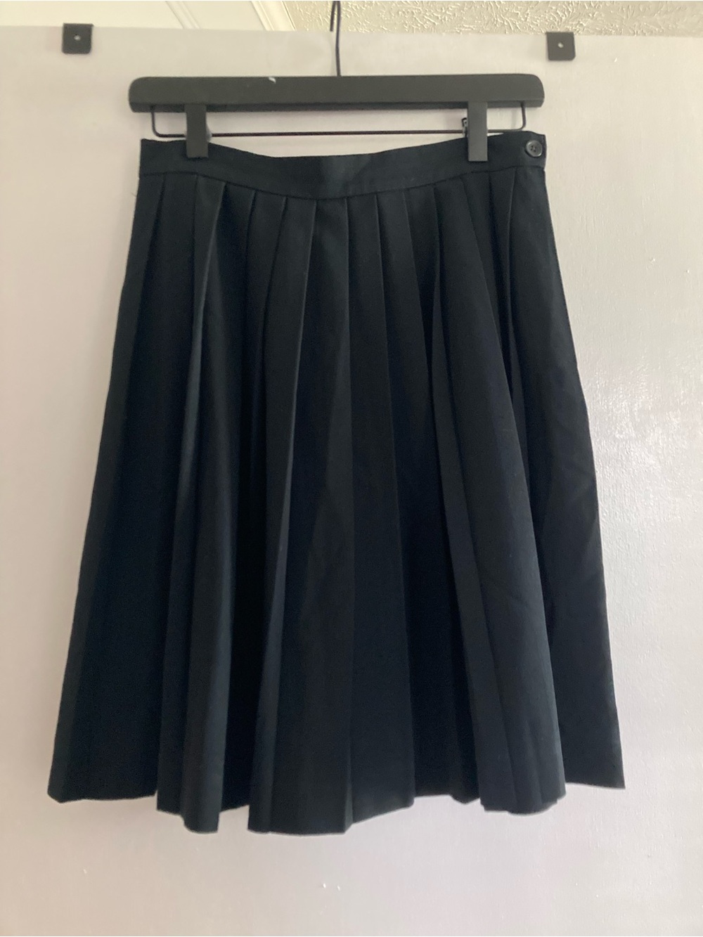 Vintage Pleated Black Skirt